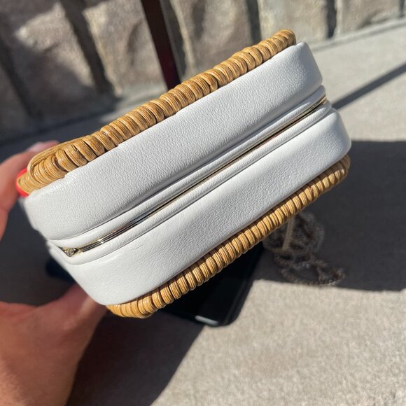 KATE SPADE KITT WICKER CONVERTIBLE CLUTCH CROSSBODY BAG Rectangular Casual - Picture 11 of 16